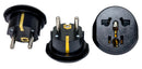 Grounded American to German Grounded Shucko Plug Adapter