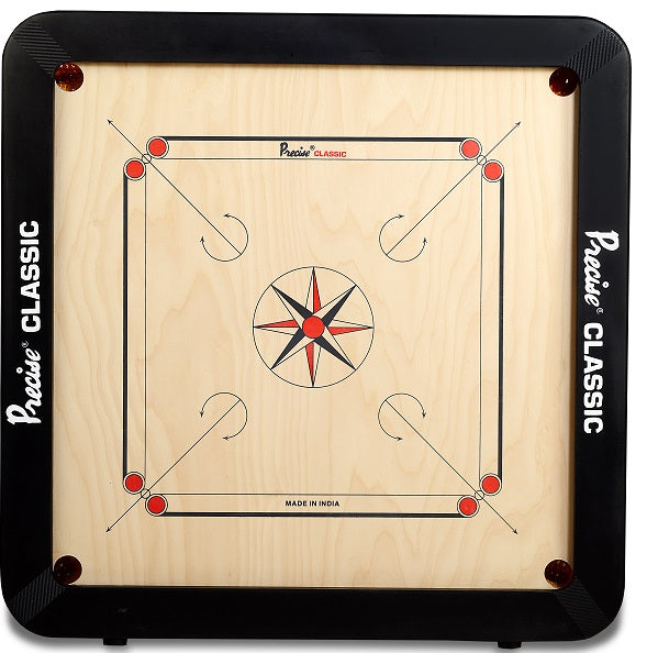 Tabakh Finest Next Generation Classic 24mm Champion Carrom Board with Coins & Striker by Precise