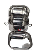 TABAKH Square Stainless Steel Food Pack / Lunch Box Size
