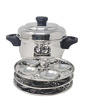 Tabakh Baby Mini Idli 3-Rack Stainless Steel Idli Cooker With Baby Idli Stand , Makes 15 Idlis