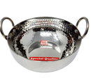 A stainless steel kadai with a flat bottom and two handles, marked as 'Special Quality'.