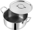 Vinod Smart Triply Stainless Steel Extra Deep Casserole 24cm (5 Liter) With Lid Induction Friendly