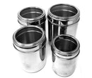 Vinod Stainless Steel Canister Set With Top See Through Lid 0.5mm