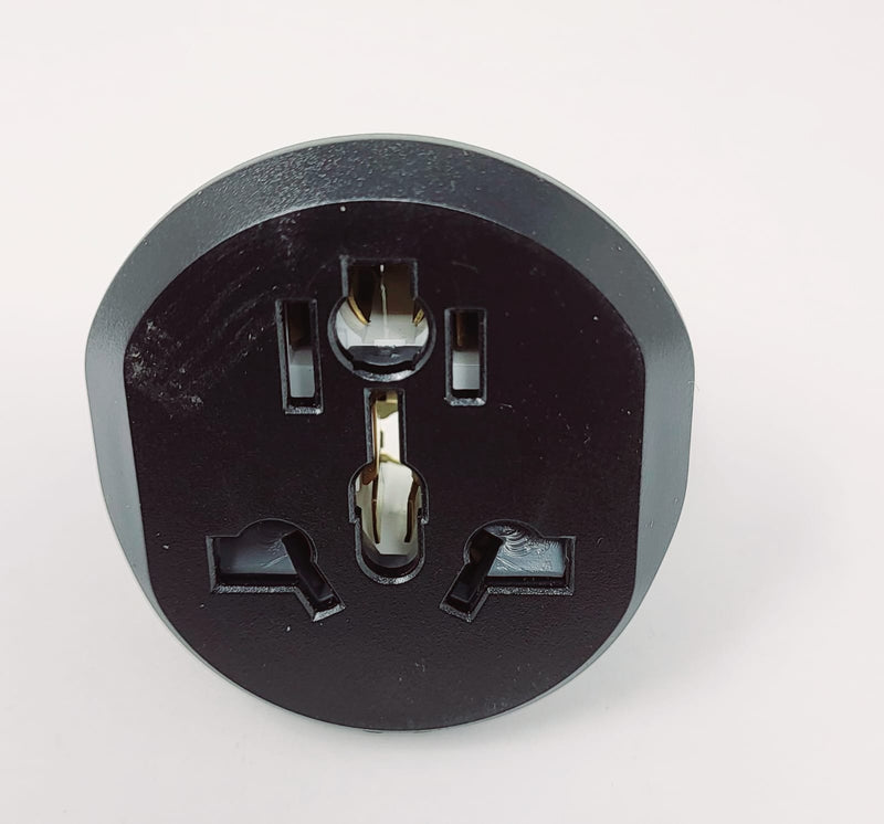 Grounded American to German Grounded Shucko Plug Adapter