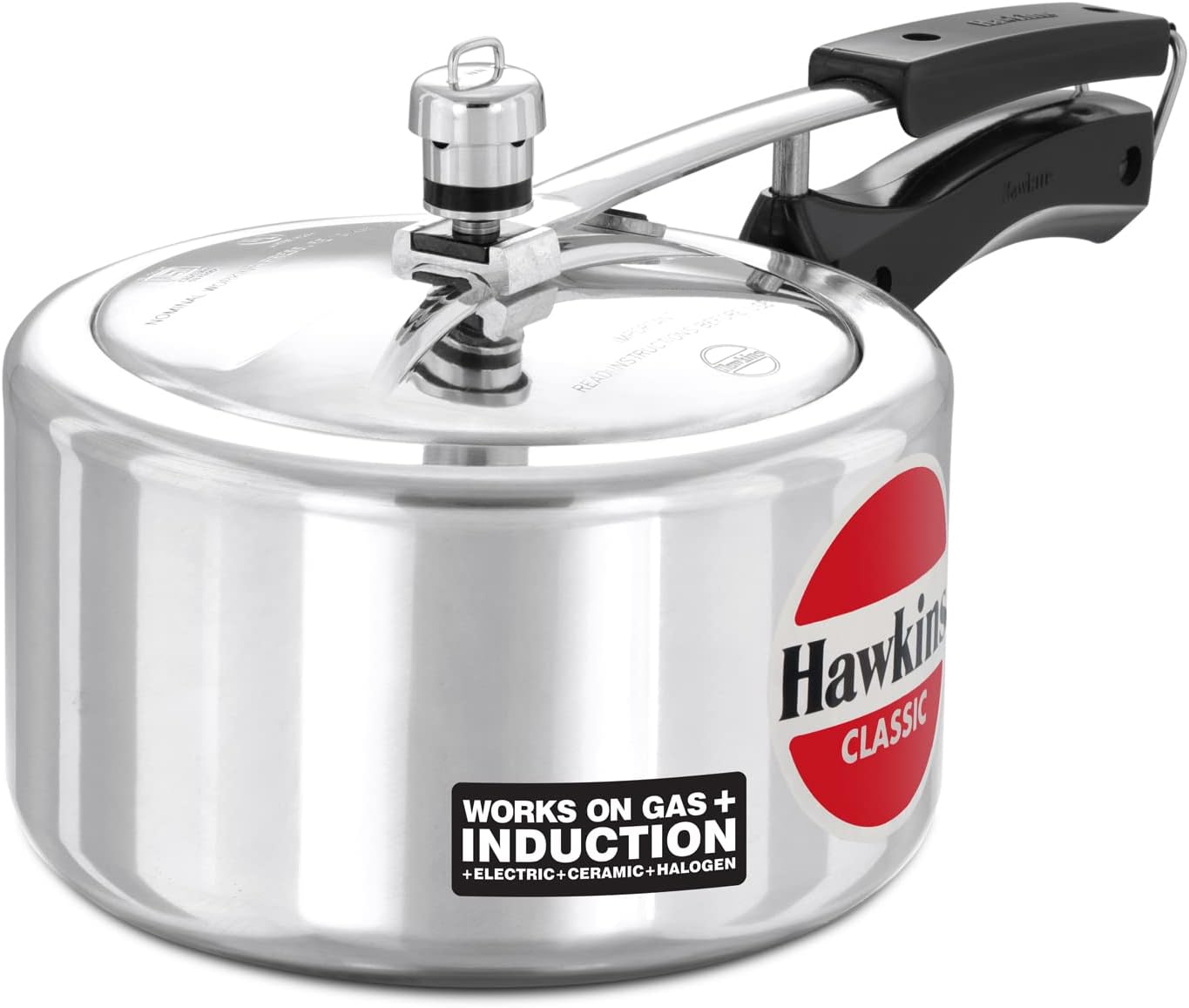  Hawkins Classic 3 liter inner lid aluminum pressure cooker,  induction cooker, wide design pan cooker, best cooker, silver (ICL3W): Home  & Kitchen