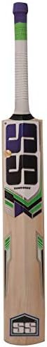 SS Kashmir Willow Leather Ball Cricket Bat, Exclusive Cricket Bat for Adult Full Size with Full Protection Cover (Magnet)