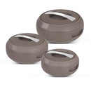 Tabakh Gourmet Inner Stainless Steel Casserole Set of 3 with Lockable Lid,(2000+3000+5000 ml), BPA Free Insulated Casserole Set |Food Grade Serving Set |Ideal for Chapati,Warm & Fresh Food,Brown