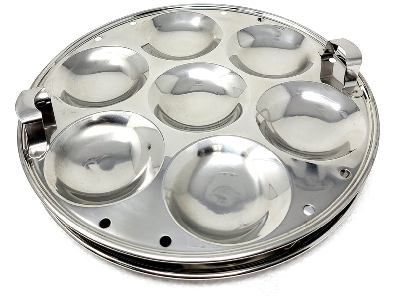 Tabakh Tri-Ply Stainless Steel Multi Kadai with Steamer Plate, Mini Idli Plate, 2 Idli Plates, 2 Dhokla Plates, Induction Friendly