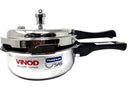 Vinod Platinum Triply Stainless Steel Pressure Cooker Mini Pan - 2 Liter | SAS Bottom Pan Cooker | Induction and Gas Base Cooker | ISI and CE certified