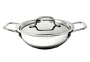 Vinod Smart Triply Stainless Steel Extra Deep Kadai with Lid - 18cm (1.3Ltrs) (Induction Friendly)