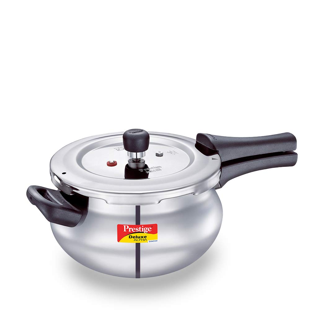 Prestige Svachh 4 Liter Deluxe Alpha Junior Pressure Cooker Handi Stai