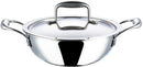 Vinod Platinum Triply Stainless Steel Extra Deep Kadai with Lid - 26cm (3.7L) (Induction Friendly)