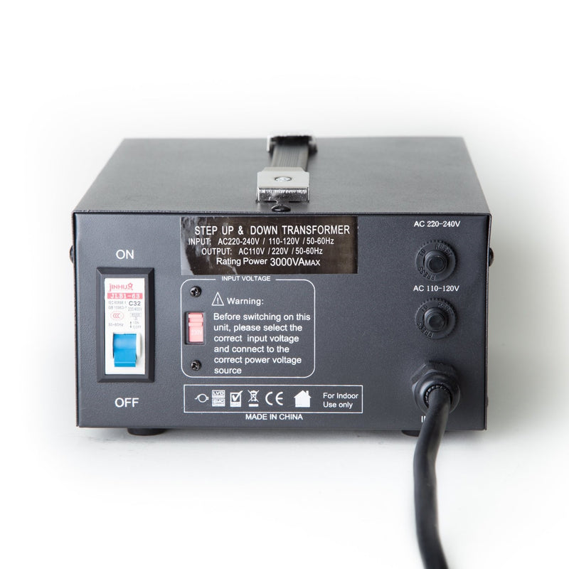 ELC T-3000 Voltage Converter Transformer - Step Up/Down - 110v to 220v / 220v to 110v Power Converter - Circuit Breaker Protection, CE Certified [3-Years Warranty]