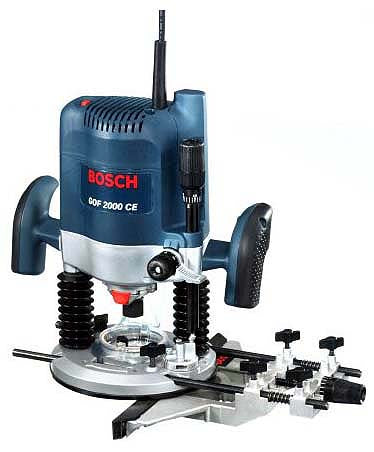 BOSCH GOF2000CE 240 VOLT ROUTER WITH MAXIMUM ROUTER CAGE STROKE: