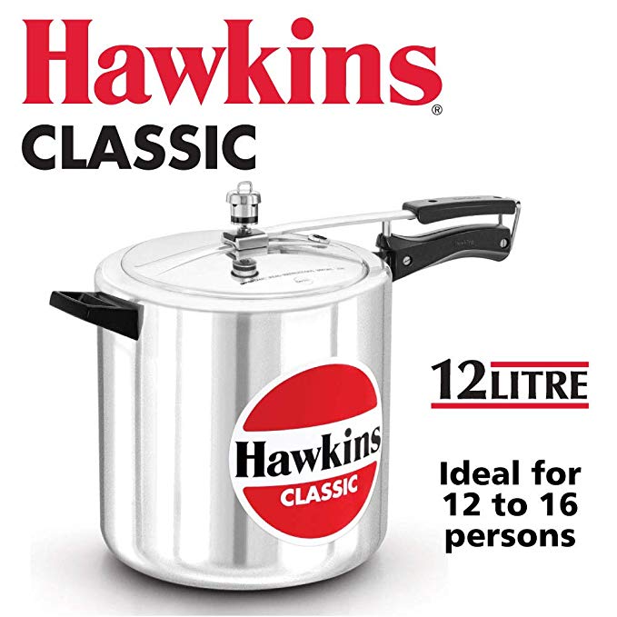 Hawkins 12 Liter Classic Aluminum Pressure Cooker 12 Litre