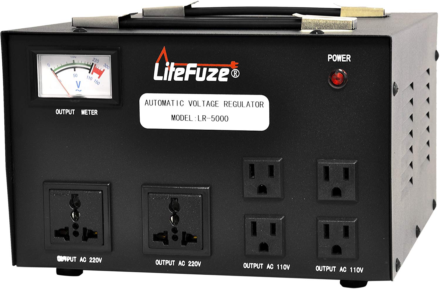 LiteFuze 5000 Watts Heavy Duty Voltage Converter Transformer w/ Regulator