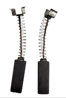 Two metal springs with black rubber ends on a white background