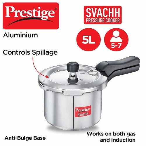 Prestige Svachh Aluminium Pressure Cooker 5 L