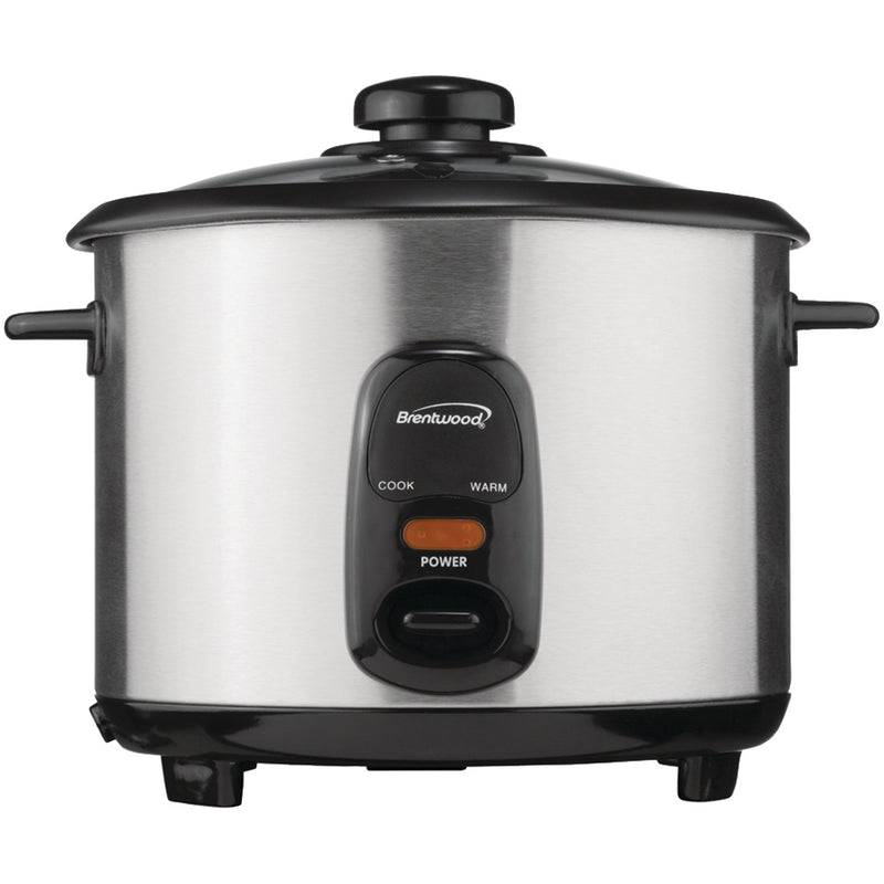 Brentwood TS-10 5-Cup Uncooked/10-Cup Cooked Rice Cooker, Stainless Steel -Store Pickup Only