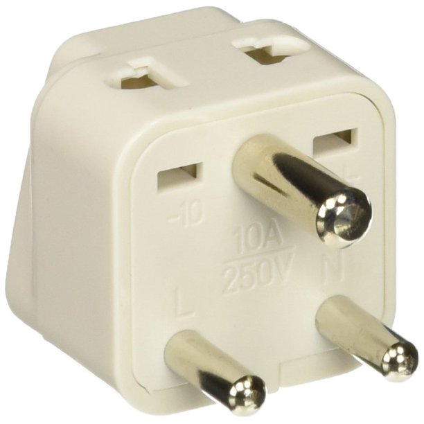 Type D – Ckitze Grounded 2 in 1 Plug Adapter – India, Africa