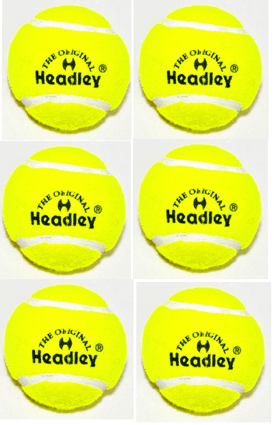Headley Cricket Tennis Balls Yellow (Pack of 6)