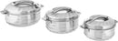Vinod Stainless Steel Cold Hot Pot Food Insulated Casserole Double Wall 3pc Set