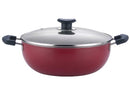 Vinod Non Stick Deep Kadai Induction with Glass Lid