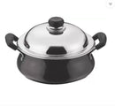 Vinod Black Pearl Hard Anodised Handi with Lid 3.8 Liters Small (Induction Bottom)