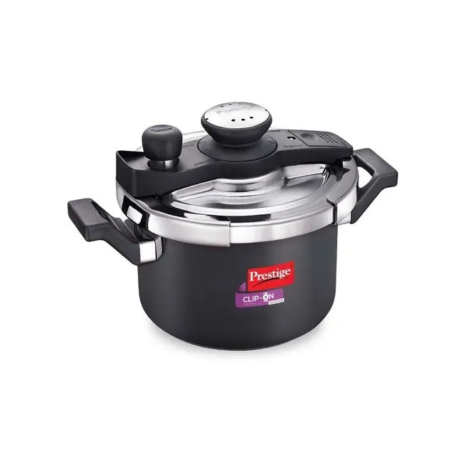 Prestige Svachh Clip-on 3 Litre Hard Anodised Mini Pressure Cooker with Glass Lid