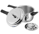 Vinod Platinum Triply Stainless Steel Pressure Cooker Outer Lid - 5 Litre | SAS Bottom Cooker | Induction and Gas Base Cooker | ISI and CE certified