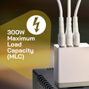 ELC 300 Watt Voltage Converter Transformer Heavy Duty Compact - Step Down - 220/240 to 110/120 Volt - Light Weight - Travel - For Hair Straightener, Toothbrush, TVs, Laptops, Chargers