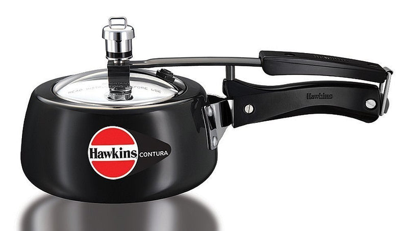 Hawkins CB20 Hard Anodised Pressure Cooker, 2-Liter, Contura Black