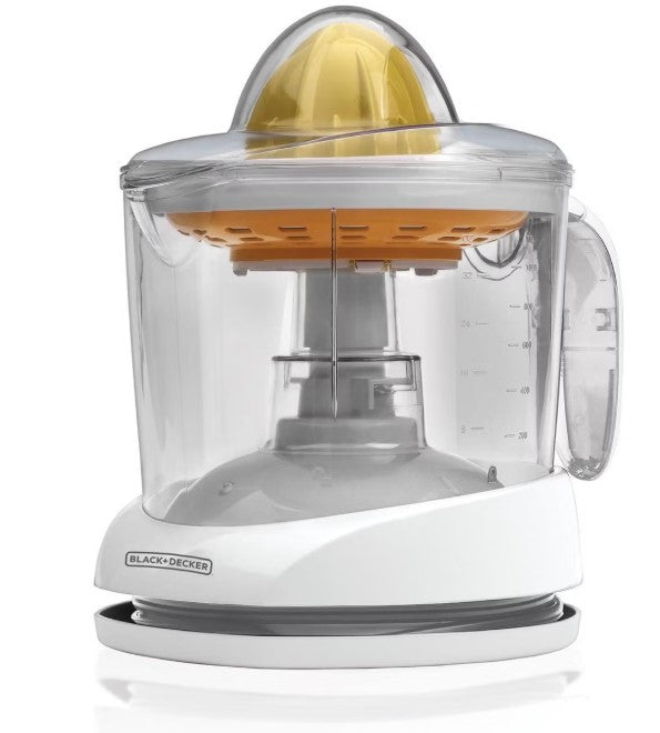 Black and Decker 32oz Electric Citrus Juicer, CJ625, Pressure Activated, Adjustable Pulp Control, Dishwasher-Safe
