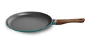 Preethi Artistic Collection Die Cast Non Stick Tawa, 27 cm, 5 Star Non Stick Effect, Cook & Serve, Ocean Green