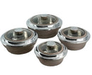 TABAKH Cassa Glass Mega Set Of 4 Casserole(1000ml,1500ml, 2000ml, 3000ml)