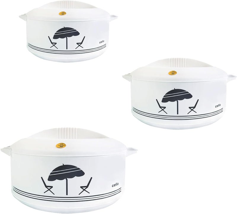 Cello 3 Piece Hot Pot Insulated Casseroles Hot Pack Food Warmer Gift Set