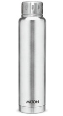 Milton Thermosteel Elfin 750, Vacuum Insulated Flask, 750 ml | 25 oz | 24 Hours Hot & Cold Water Bottle 18/8 Stainless Steel, Durable Body, BPA Free, Leak-Proof Simple Screw Lid | Silver