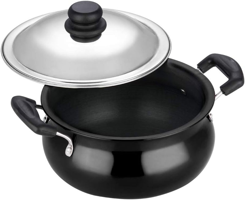 Vinod Hard Anodised Handi With Stainless Steel Lid 3 Liters