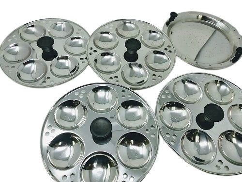 Tabakh Multi Purpose Stainless Steel Cooker with 4-Rack Idli Stand, Makes 24 Idlys