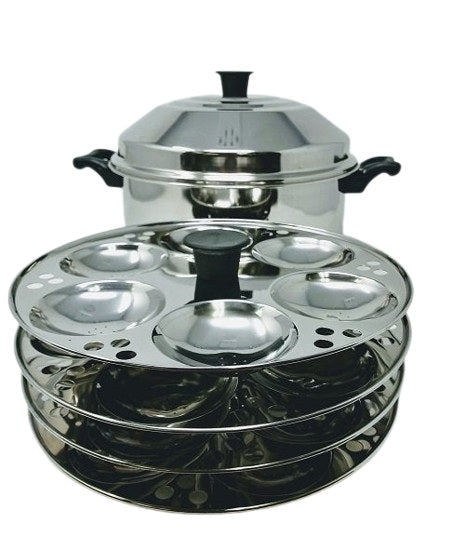 Tabakh Multi Purpose Stainless Steel Cooker with 4-Rack Idli Stand, Makes 24 Idlys