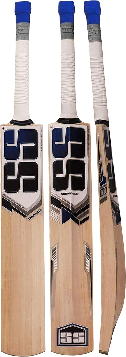 SS Kashmir Willow Leather Ball Cricket Bat, Exclusive Cricket Bat for Adult Full Size with Full Protection Cover (Impact)