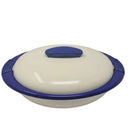TABAKH Indit Oval Glass Food Serving Casserole with Lid 2400 ml