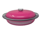 TABAKH Indit Oval Glass Food Serving Casserole with Lid 2400 ml