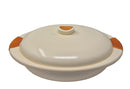 TABAKH Indit Oval Glass Food Serving Casserole with Lid 2400 ml