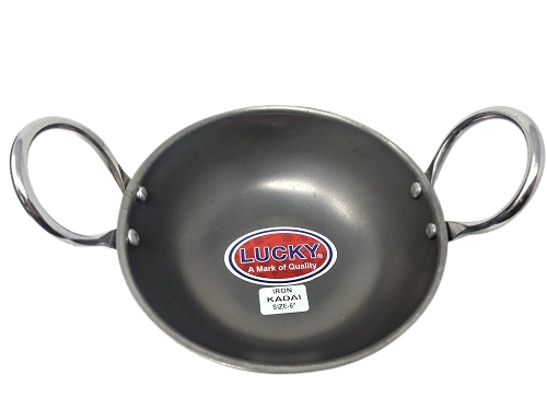 Tabakh Lucky Iron Kadai Flat Bottom