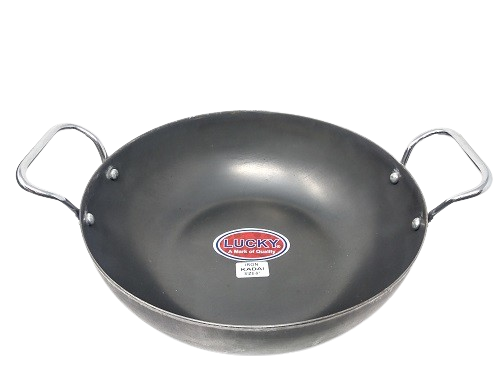 Tabakh Lucky Iron Kadai Flat Bottom