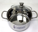 Tabakh Stainless Steel Casserole With Glass Lid 20cm