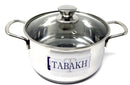 Tabakh Stainless Steel Casserole With Glass Lid 20cm