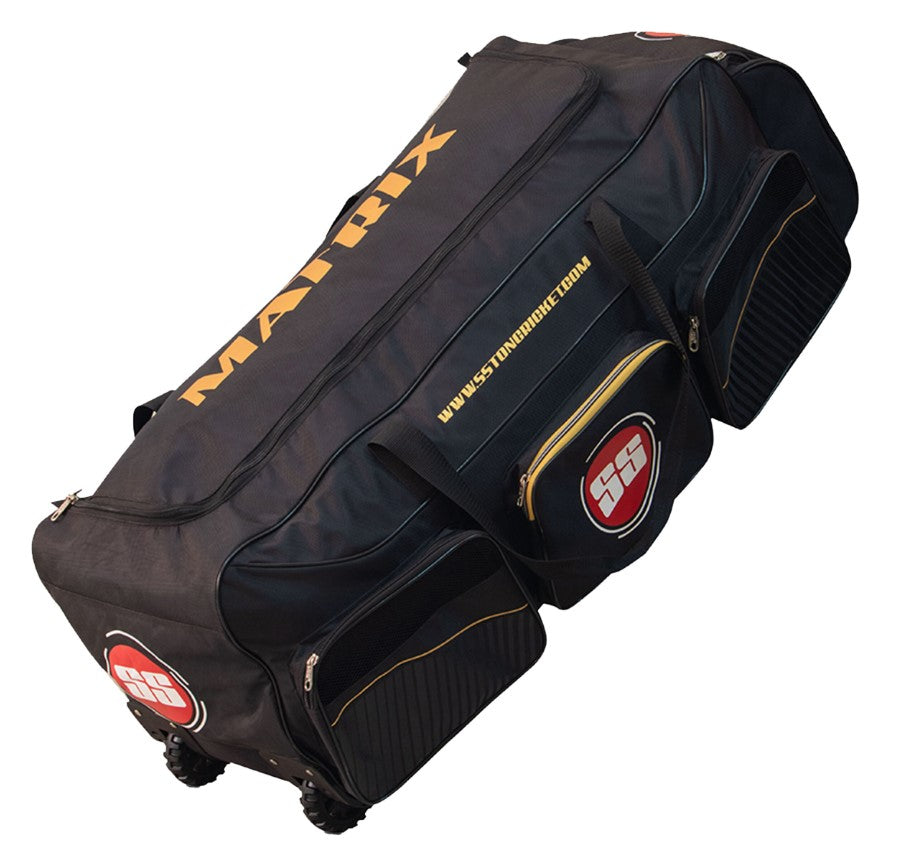 SS Matrix Professional Cricket Wheelie Kit Bag - Duffle w/ Wheels, Mul