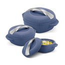 MILTON Casserole Oyster Regular Gift Set 3 Pcs Set Hotpot (1000ml, 1500ml and 2000ml) Blue